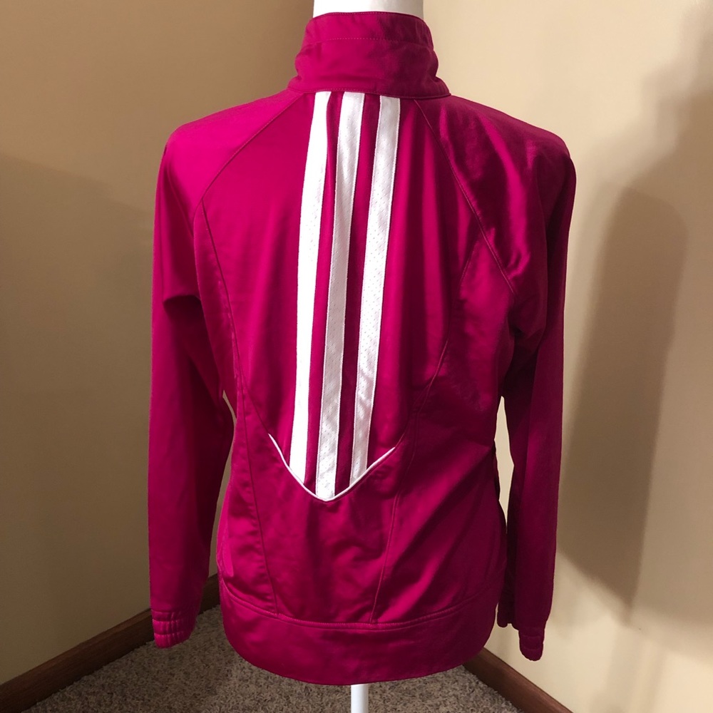 Adidas Raspberry 2 Way Zip Jacket - Picture 3 of 7